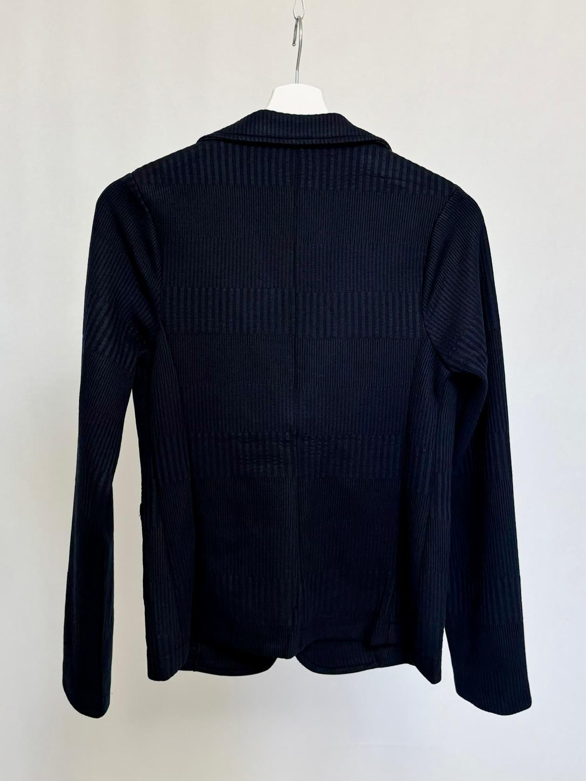 Ribbed fabric blazer