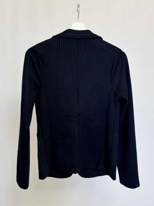 Ribbed fabric blazer