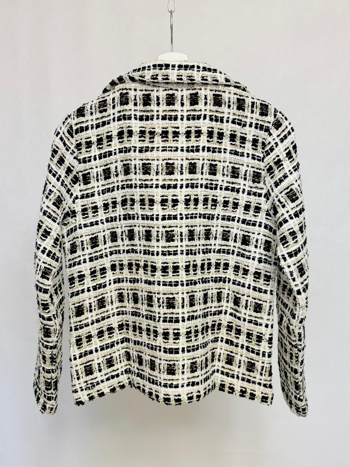 Blazer in checked bouclé fabric