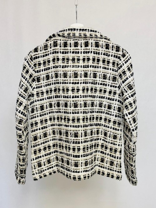 Blazer in checked bouclé fabric