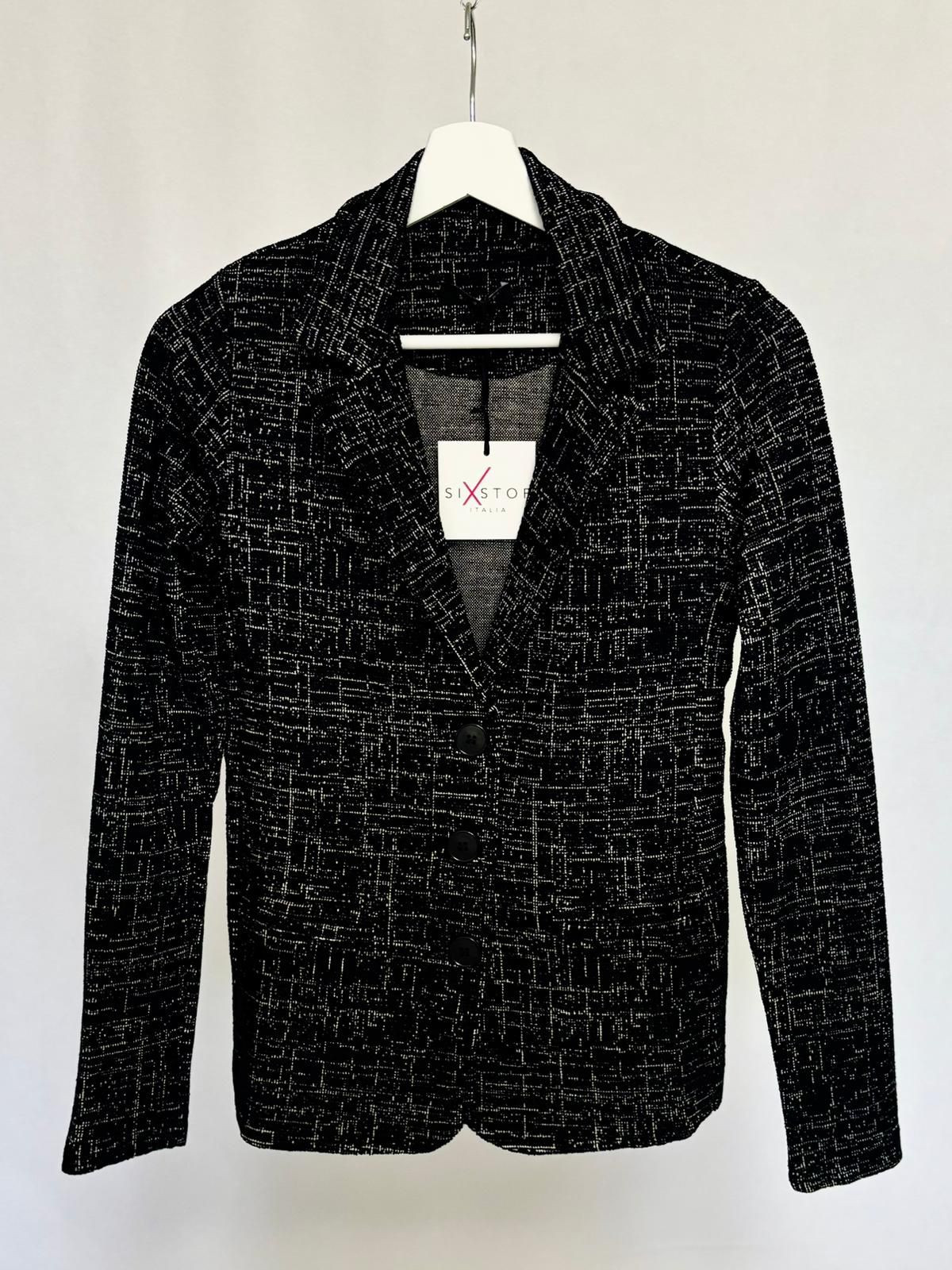 Jacquard blazer with floral pattern