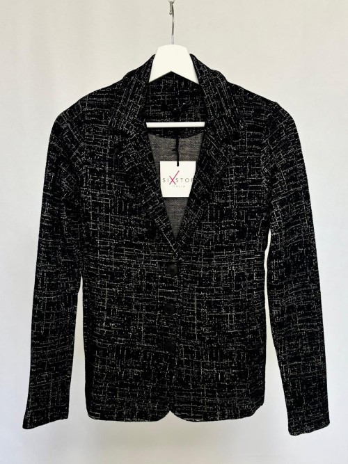 Jacquard blazer with floral pattern