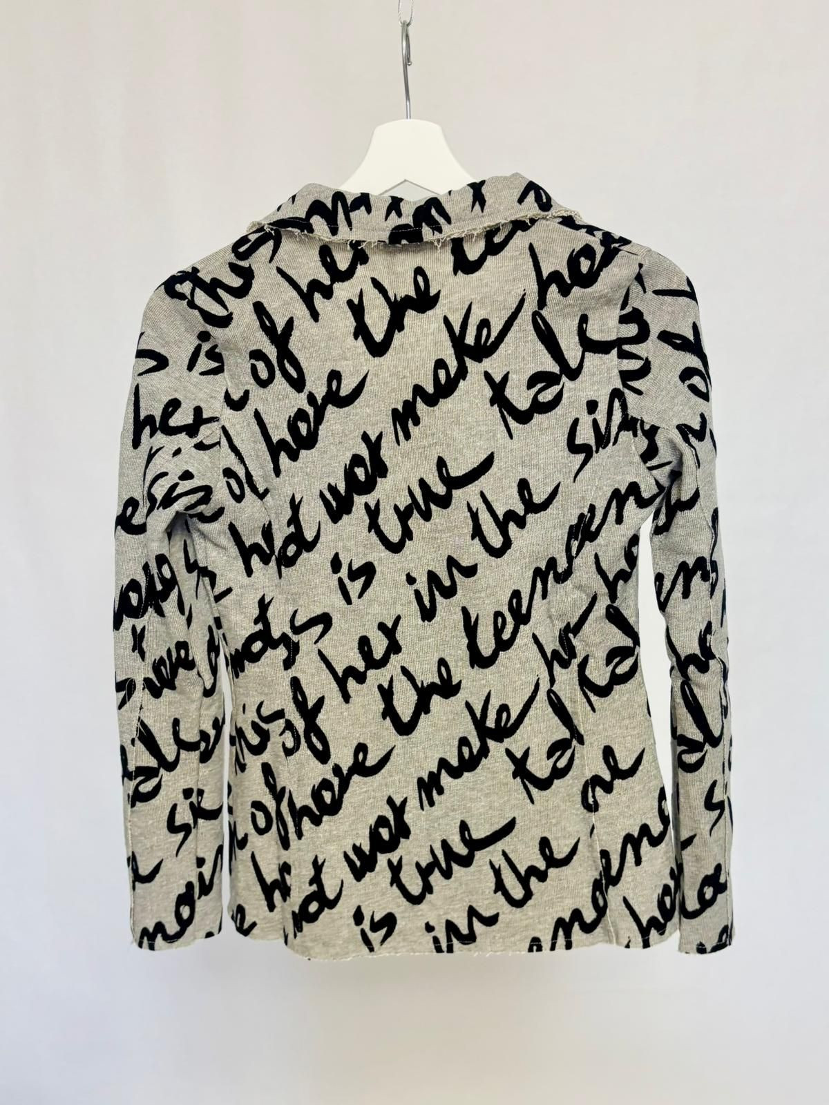 Blazer with lettering print