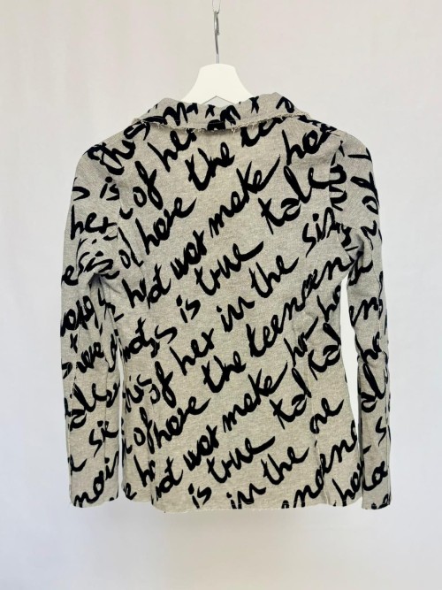 Blazer with lettering print