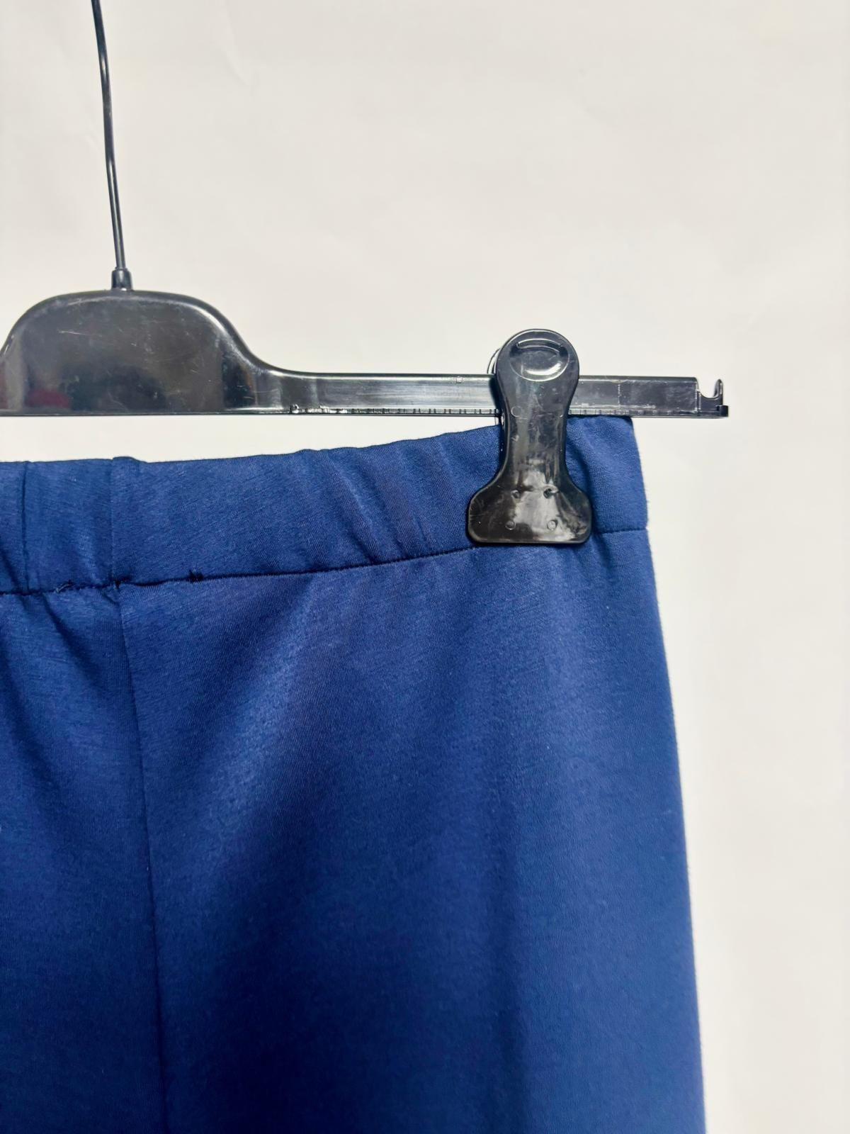 Wide-Leg Pants in Fluid Fabric Midnight Blue