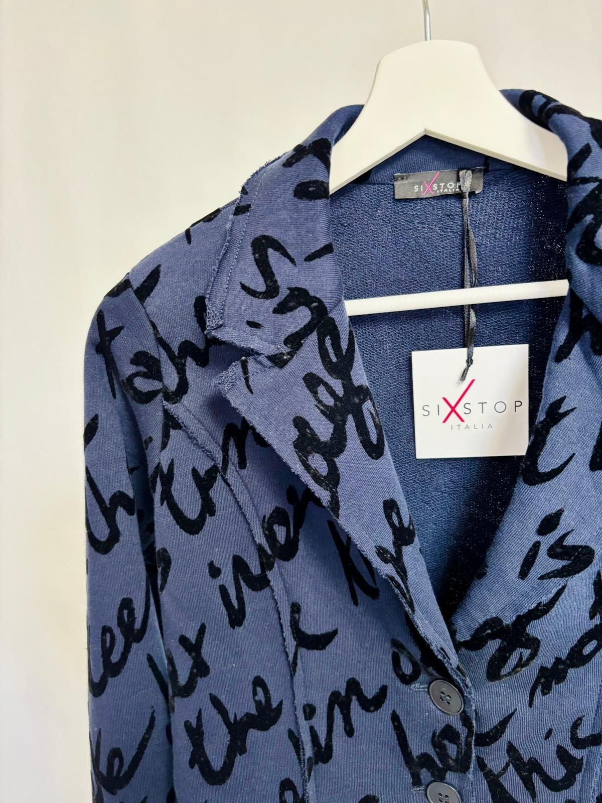 Blazer with lettering print