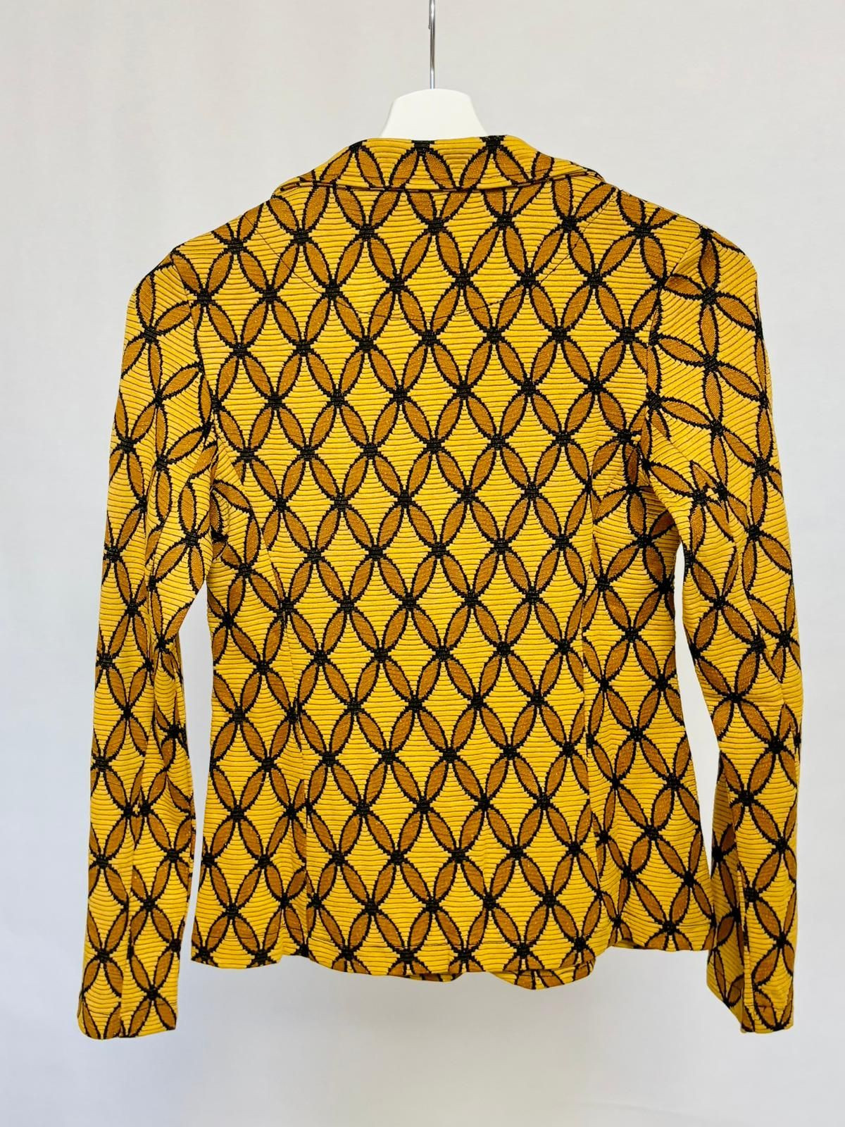 Jacquard blazer with geometric pattern