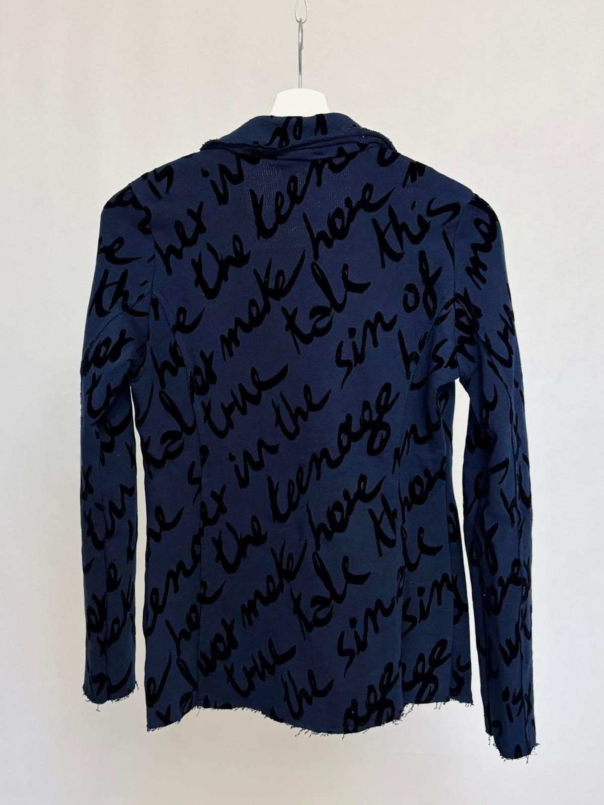 Blazer with lettering print