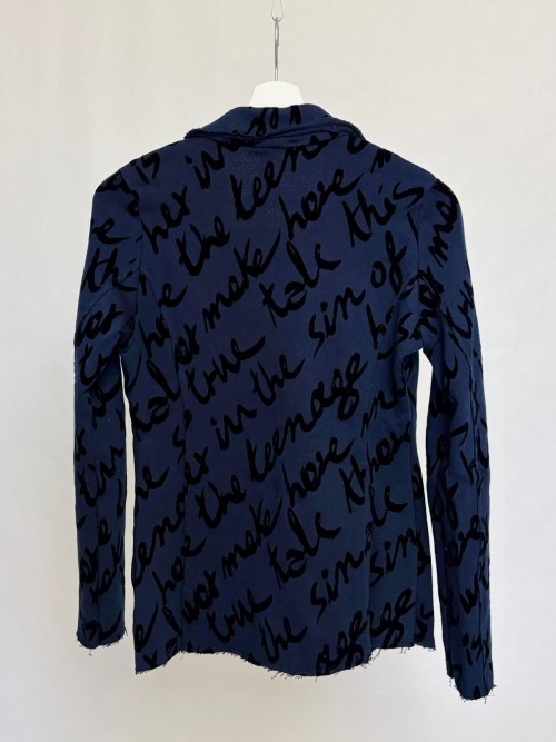 Blazer with lettering print
