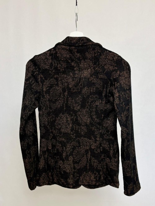 Jacquard blazer with floral pattern