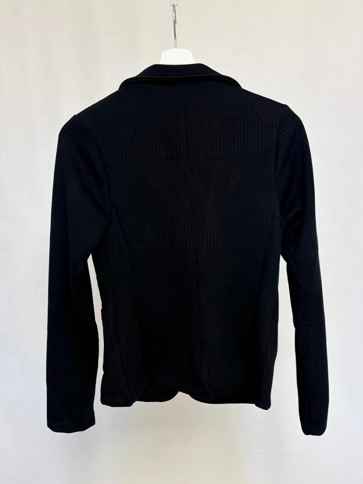 Ribbed fabric blazer