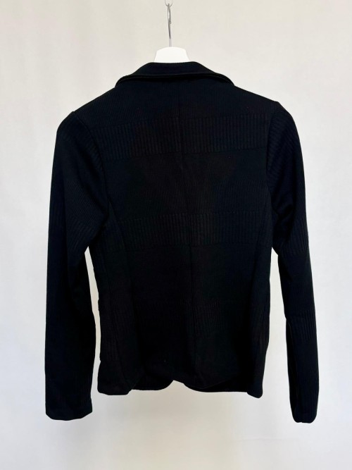 Ribbed fabric blazer