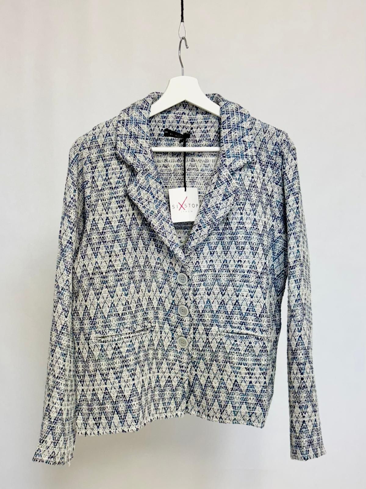 Geometric pattern blazer