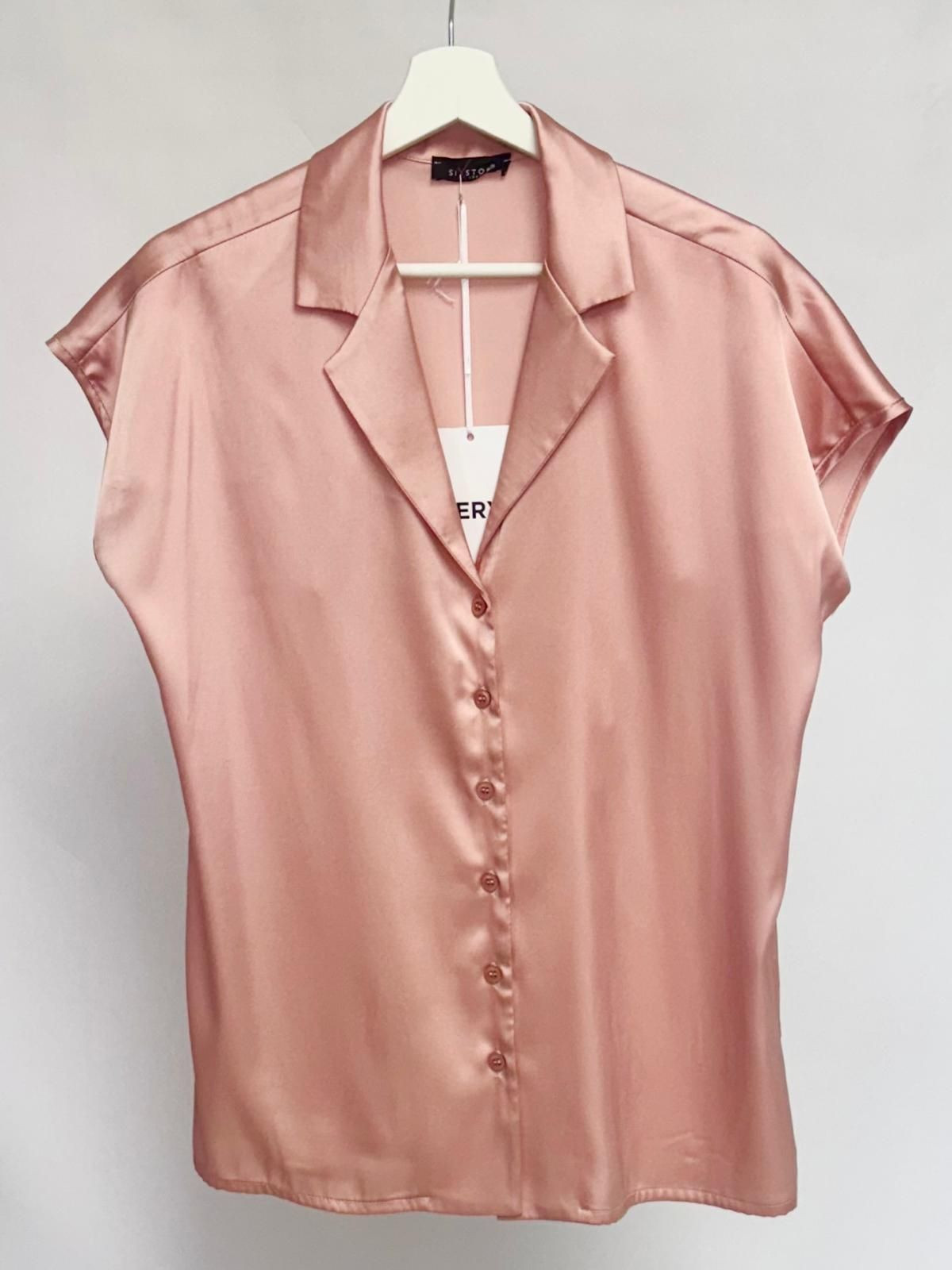 Blush Pink Satin Shirt
