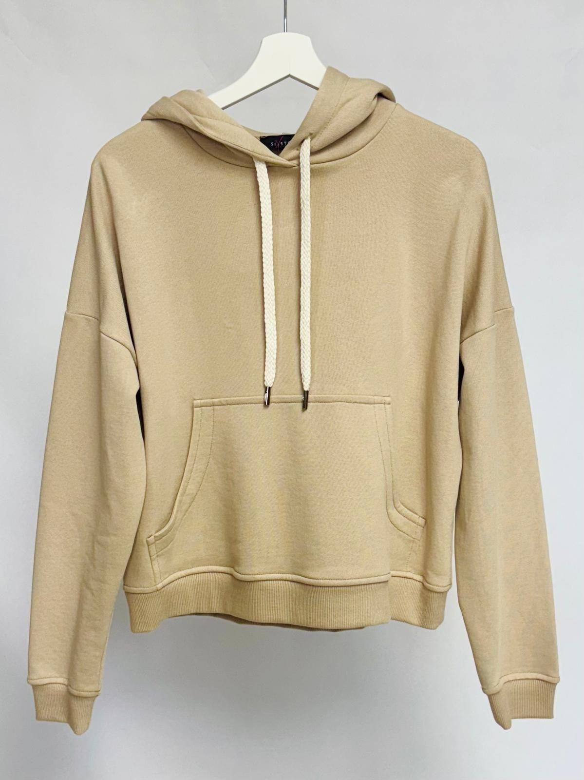 Beige Hoodie with Kangaroo Pocket