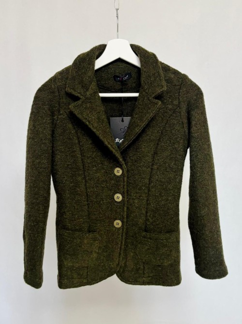 Boucle knit blazer