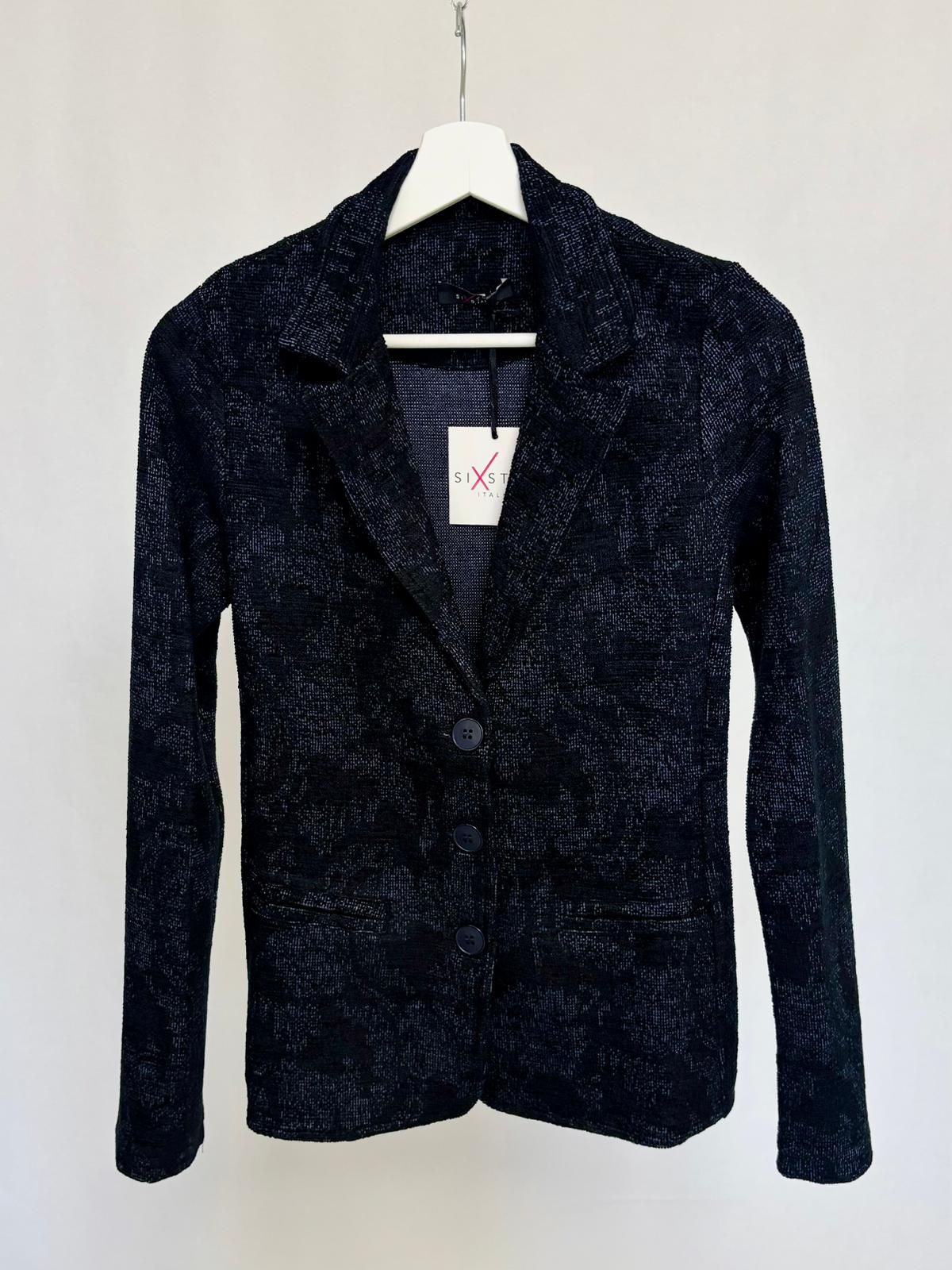 Jacquard blazer with floral pattern