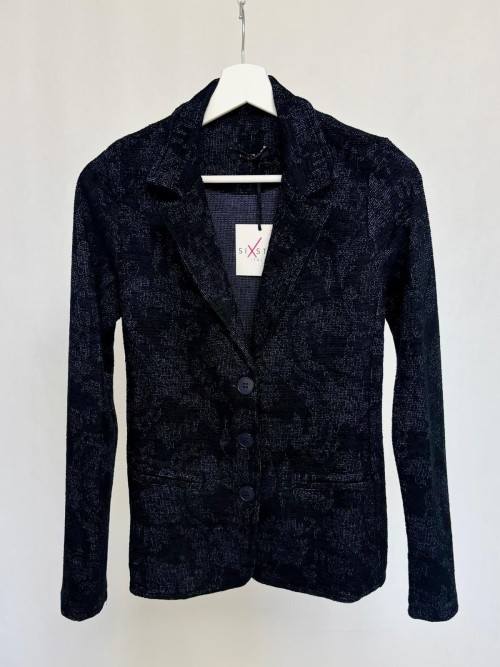 Jacquard blazer with floral pattern