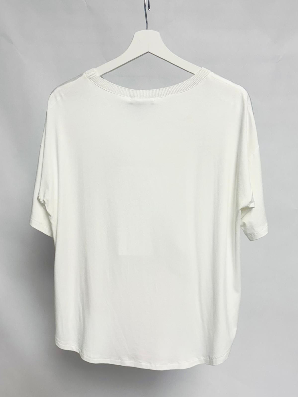 Oversized satin blouse with exotic art print