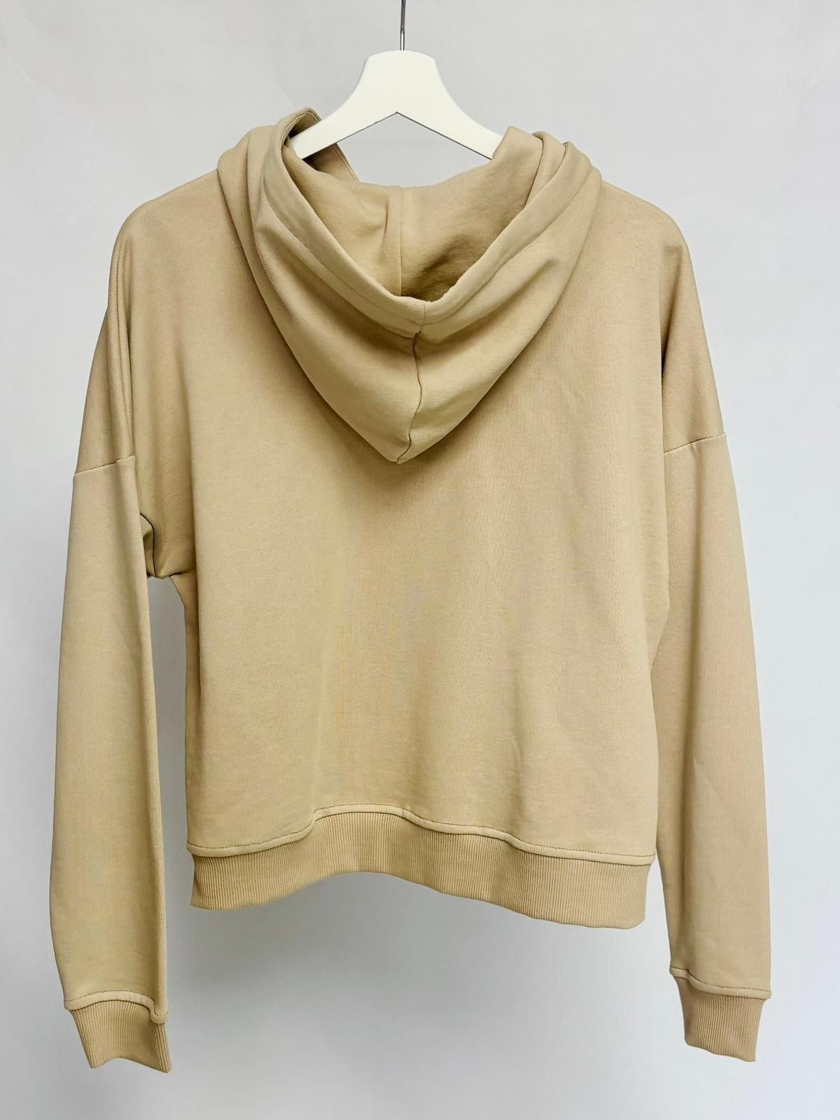 Beige Hoodie with Kangaroo Pocket
